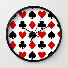 Card Suits Wall Clock