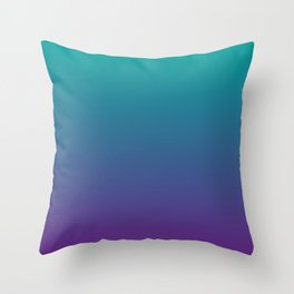 Ombre | Color Gradients | Gradient | Two Tone | Teal | Purple | Throw Pillow