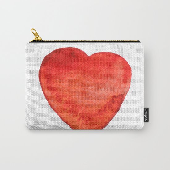 Watercolor heart Carry-All Pouch