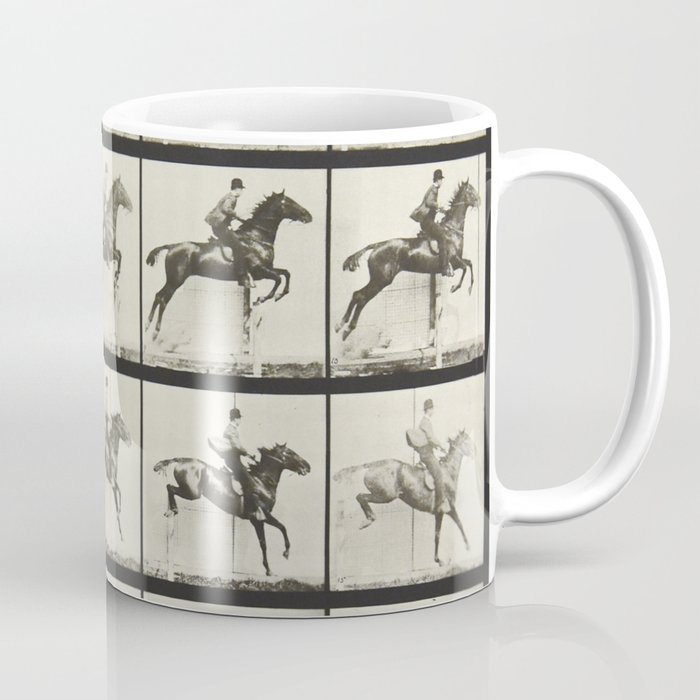 Eadweard Muybridge Vintage Motion Study Jumping Horse Coffee Mug