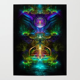 Neon - Fractal - Visionary Art - Manafold Art Poster