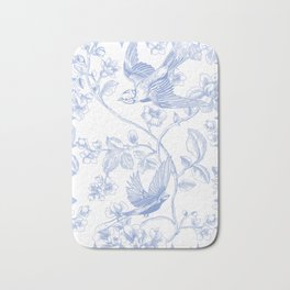 Blue Vintage, French Inpsired Pattern Bath Mat