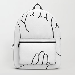 Hope hands line drawing, sign of praying for hope and faith, hope art, drawing illustrations  Backpack