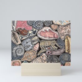 Fossils for history, dinosaur and archaeology lovers Mini Art Print