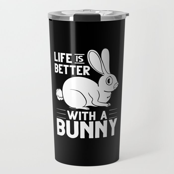 Rabbit Bunny Lionhead Angora Rex Harlequin Cage Travel Mug