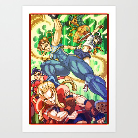 Pixel Art series 17 : Battle ! Art Print