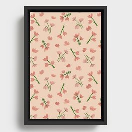 Blush Tulips Framed Canvas