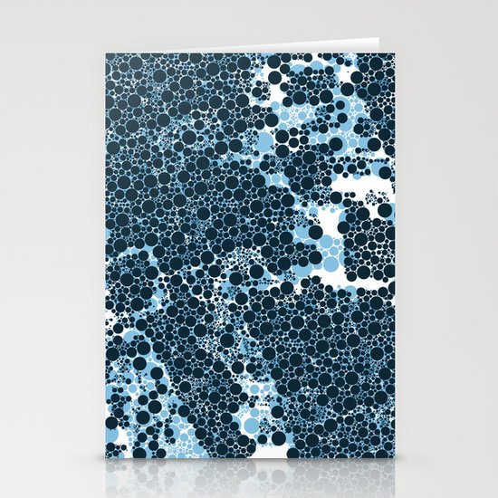 Blue Circles. Stationery Cards