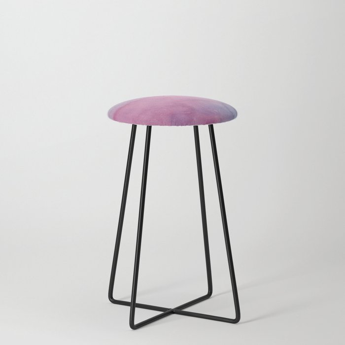 Girly Pink Lilac Blue Watercolor Abstract Pattern Counter Stool By Girly Pink Lilac Blue Watercolor Abstract Pattern Counter Stool