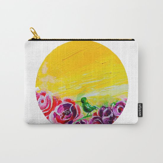 Hummingbird Heaven Summer Purple Flowers Carry-All Pouch