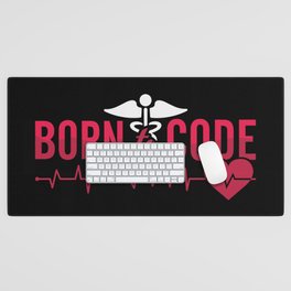 Born To Code Medical Coder ICD Coding Programmer Desk Mat