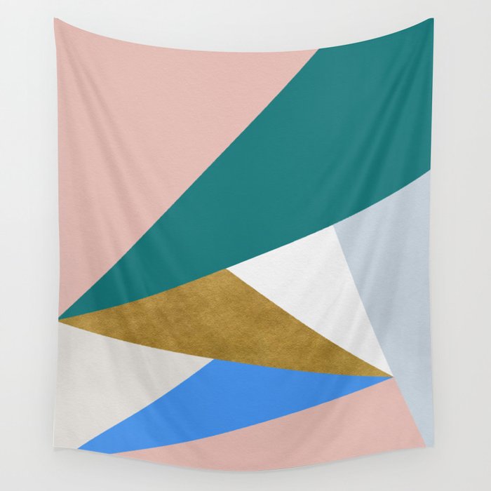 Contemporary Triangle Digital Print Wall Tapestry