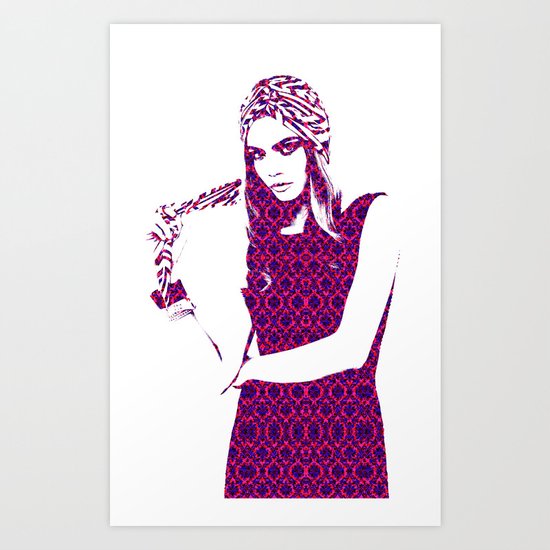 Cara Delevingne Art Print