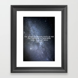 Carl Sagan and the Milky Way Framed Art Print