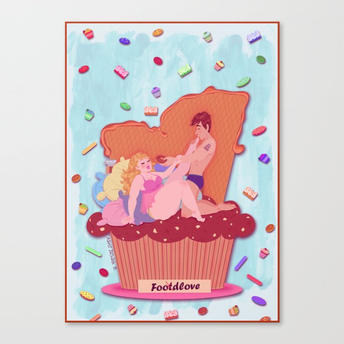Cupcake Footdlove Canvas Print