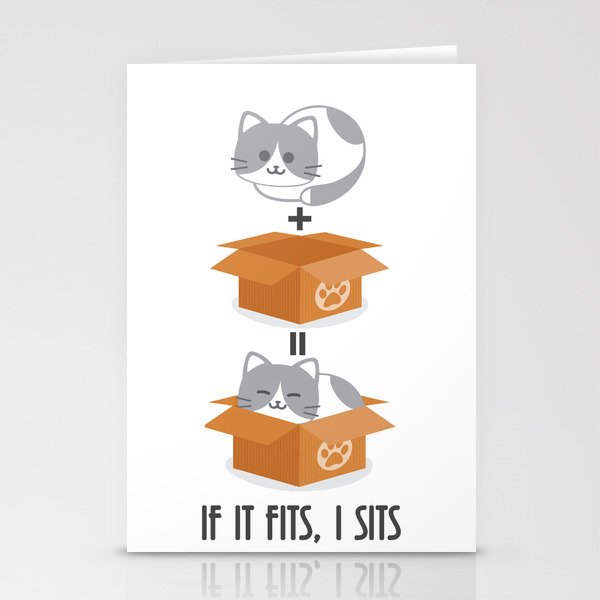 If It Fits, I Sits! Stationery Cards