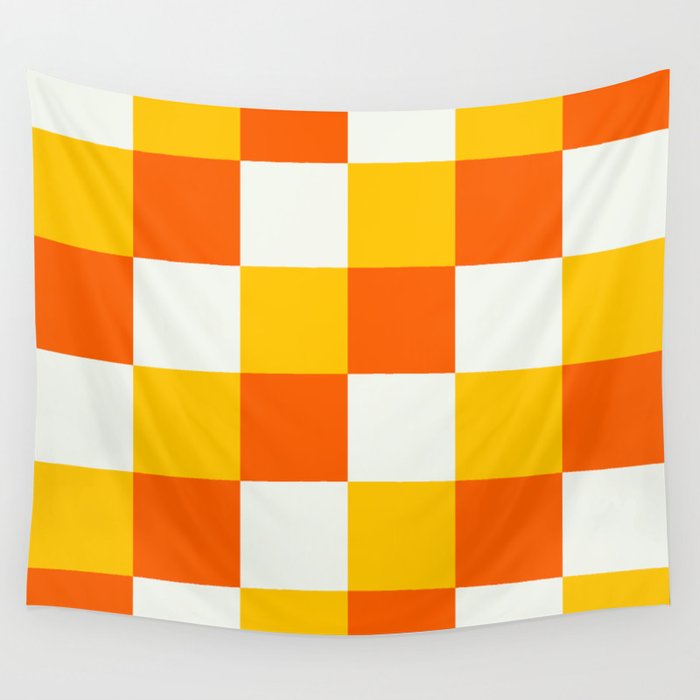 Checkerboard Menehune - Colorful Decorative Abstract Art Pattern Wandbehang