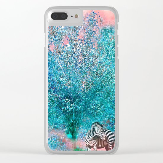TREES AND ZEBRAS Clear iPhone Case