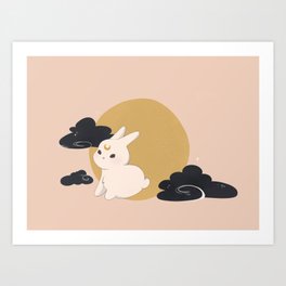 Moonlight Bunny Art Print