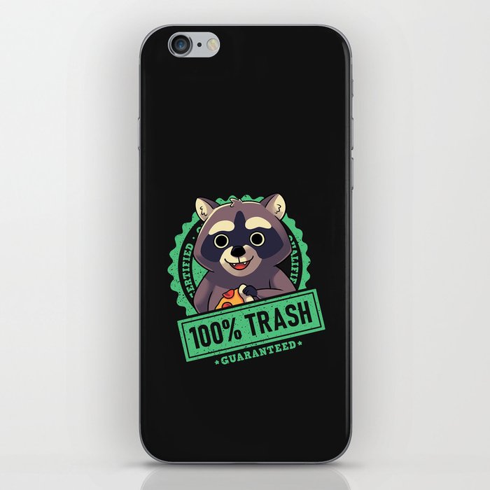 100% Cute Trash Panda Raccoon Seal iPhone Skin