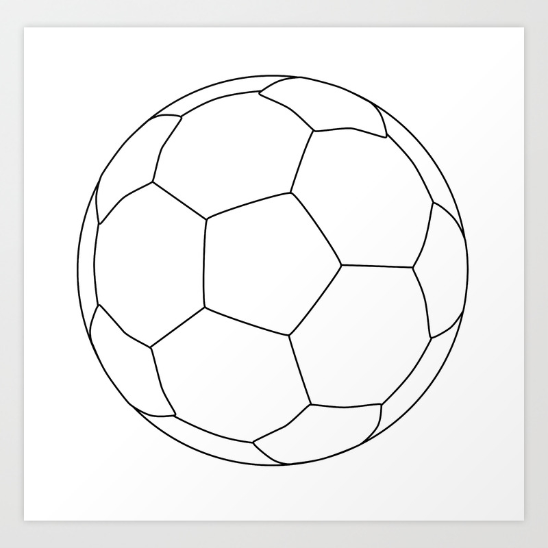 Soccer Ball Over White Art Print By Homestead Digital Society6