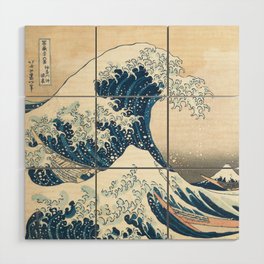 The Great Wave Off Kanagawa by Katsushika Hokusai Thirty Six Views of Mount Fuji - The Great Wave Wood Wall Art
