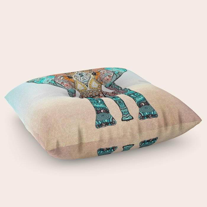 Boho Summer Elephant Floor Pillow By Monikastrigel Society6