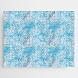 Blue Palm Leaves Batik Pattern Jigsaw Puzzle