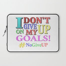 "DON'T GIVE UP" Cute Expression Design. Buy Now Laptop Sleeve