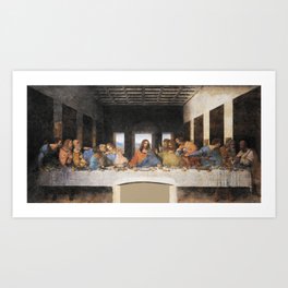 The last supper- painting by Leonardo da Vinci Art Print