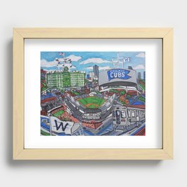 Cubs Collage Chicago  Recessed Framed Print