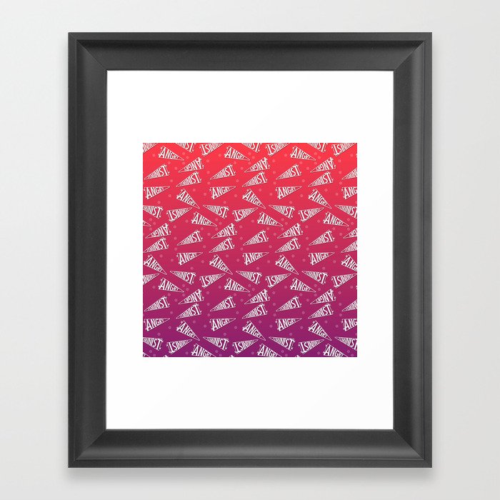 A Pennant for Angry Feminism Framed Art Print