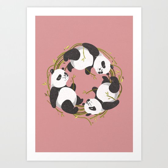 Panda dreams Art Print