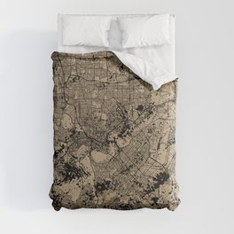 Perth, Australia - Vintage Map - Authentic City Map. Retro Comforter