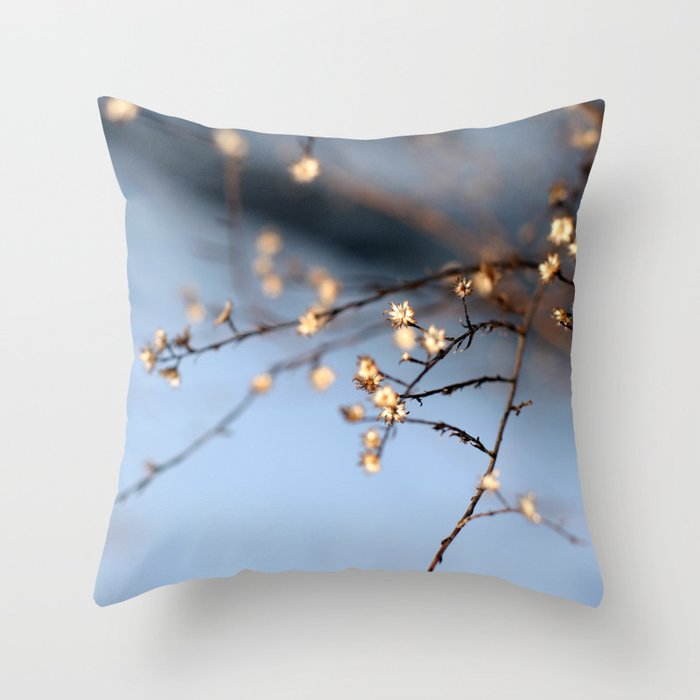 February Branches Throw Pillow