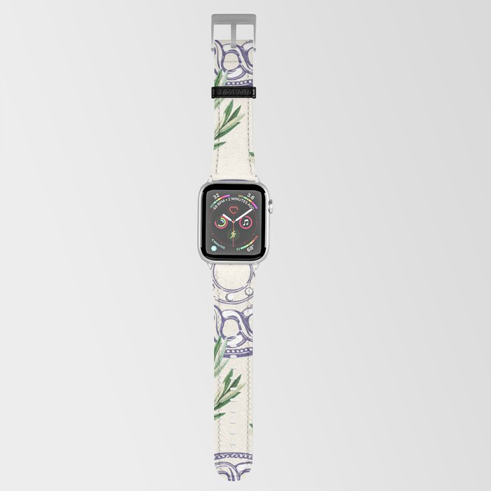 Mediterranean,Tuscan style,olives pattern  Apple Watch Band