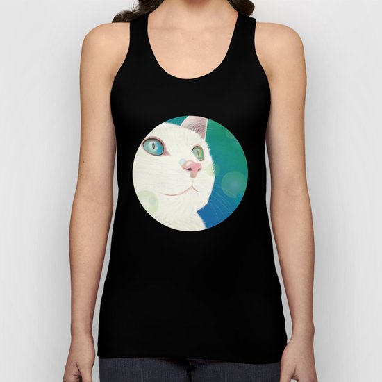 Odd-eyed White Cat Unisex Tank Top