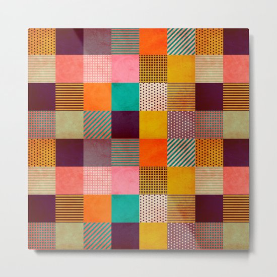 Decorated Pixel Metal Print