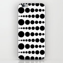 Polkadot Design in Black and White iPhone Skin