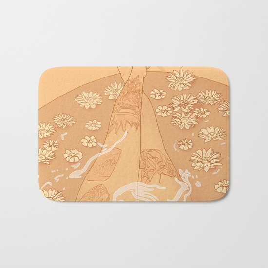Flower Bath 10 (censored version) Bath Mat