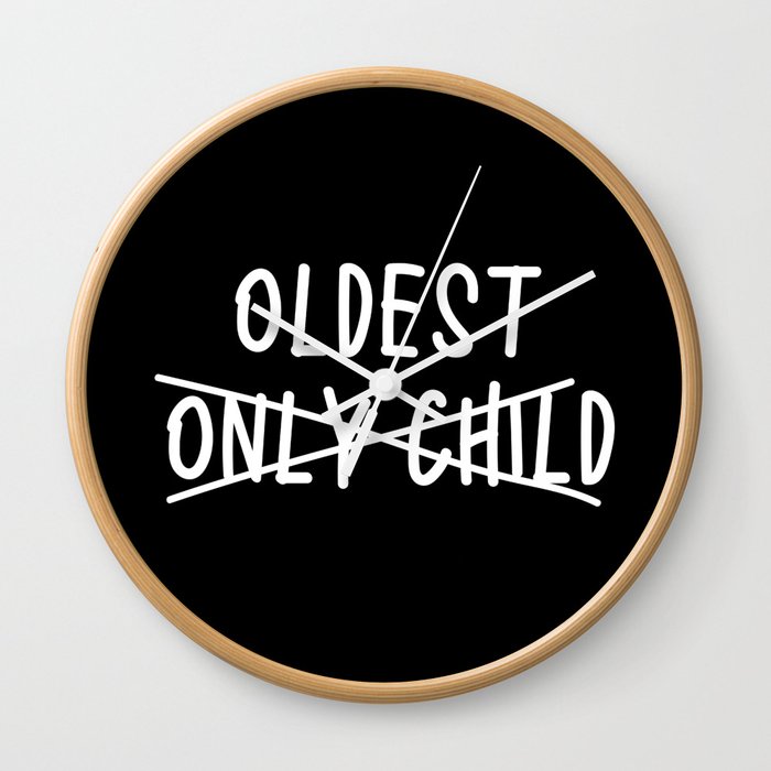 New Baby Oldest Sibling Funny Wall Clock
