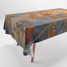 Fresco Ceiling Painting San Giacomo Rome  Tablecloth