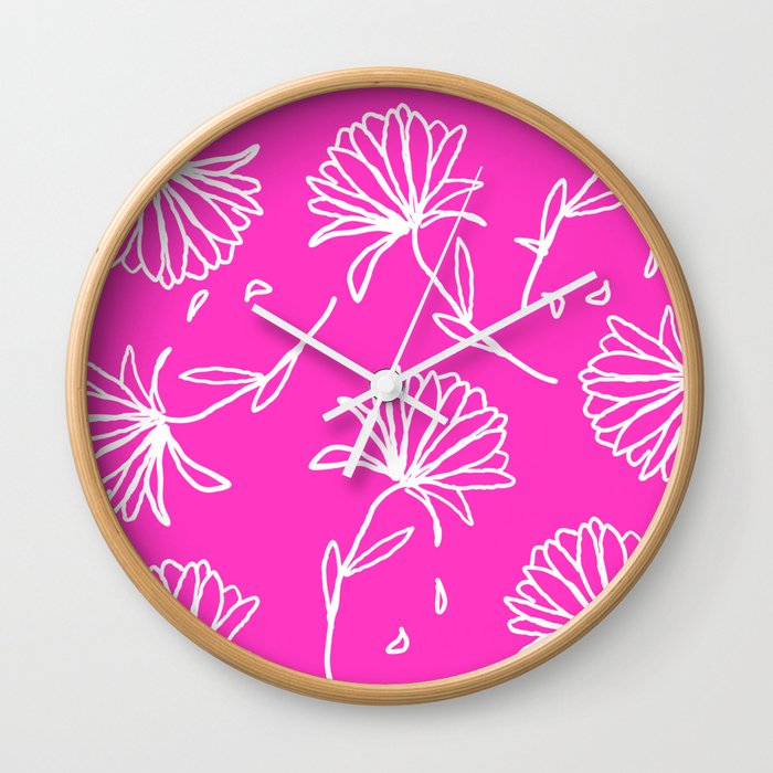 Boho flower Wall Clock