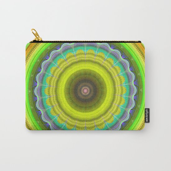 Abstract Lemon summer mandala with tribal patterns Carry-All Pouch