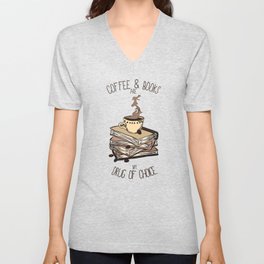 Coffee And Books V Neck T Shirt