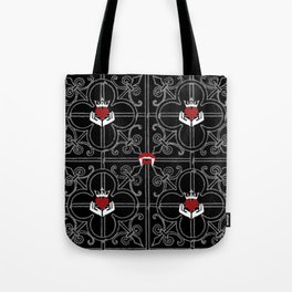 Buffy Inspired Gothic Tile Heart and Lips Tote Bag