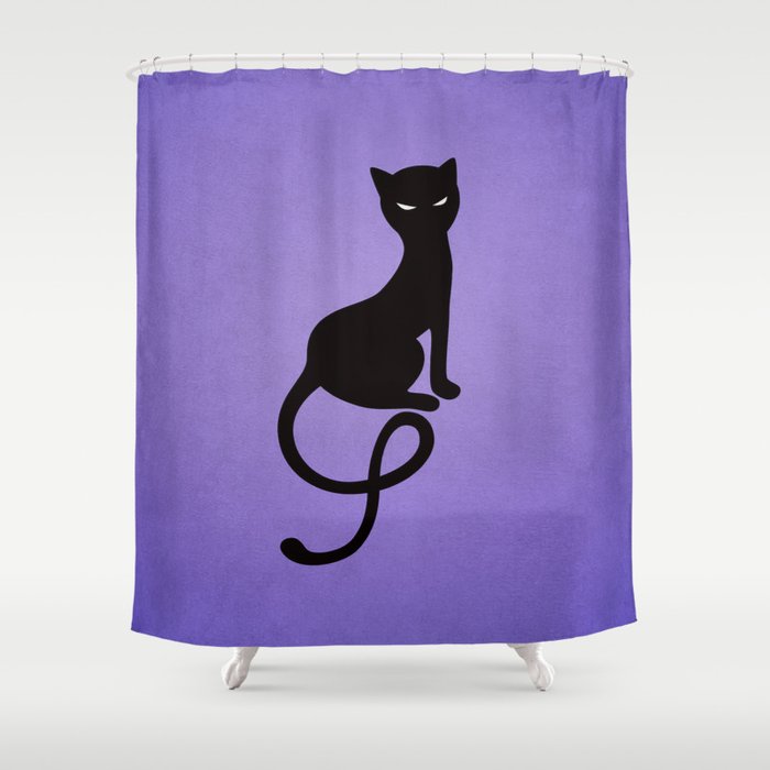Gracious Evil Black Cat Shower Curtain By Borianagiormova Society6