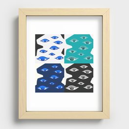 The crying eyes patchwork 2 Recessed Framed Print