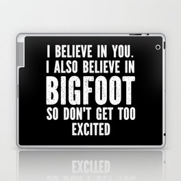 I Believe In Bigfoot Funny Laptop Skin