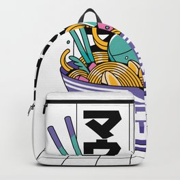 Fashion Vaporwave Ramen Japanese Computer Design  Backpack | Pcgamer, Graphicdesign, Ramen, Street, Japanese, Black And White, Retrovintage, Acrylic, Digital, Comic 